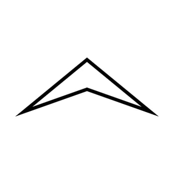Arrow icon web . A thin line sign. Isolated contour symbol illustration web. vector