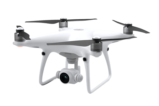 White Camera Drone With Transparent Background Isolated Aerial Photography and Videography png