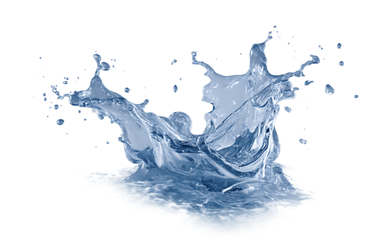 Water Splash with Droplets Isolated on Transparent Background Liquid Motion Concept png