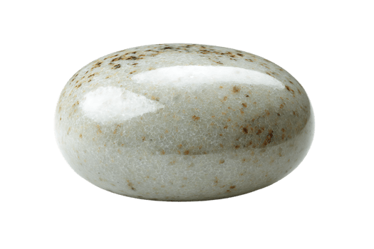 Polished Stone Pebble with Earthy Textures Isolated on Transparent Background Stock Image png