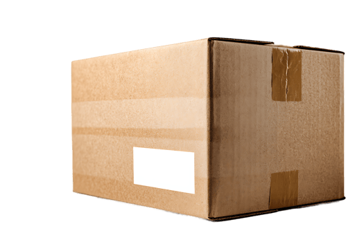Cardboard Box Delivery Packaging Mockup Open Brown Isolated with Transparent Background png