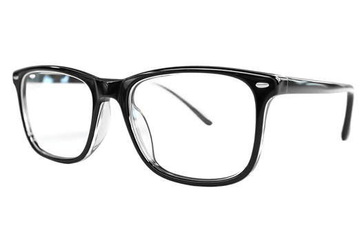 Black Eye Glasses Spectacles Frame Isolated Transparent for Vision Correction and Reading png