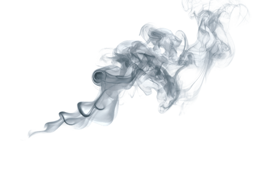 Delicate Wisp of Vaporous Smoke Effect isolated on Transparent Background png