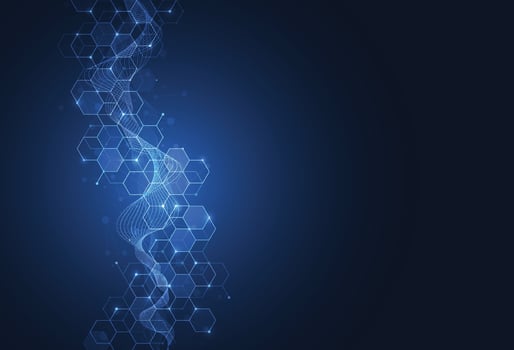 Abstract science template background. Technology lines and dots connection. Wallpaper or banner. vector