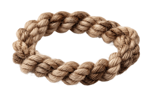 Beige Twisted Rope Ring Transparent Background Isolated for Crafting and Design png
