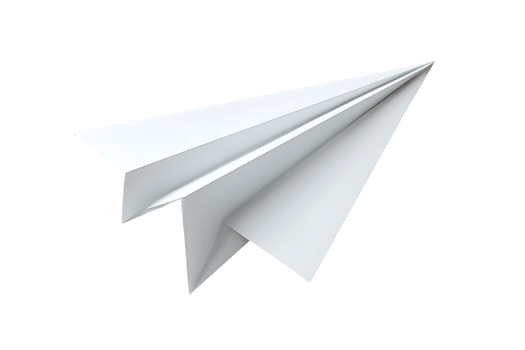 White Paper Paper plane Paper Airplane Isolated With Transparent Background High Resolution Stock png