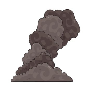 illustration of black smoke vector