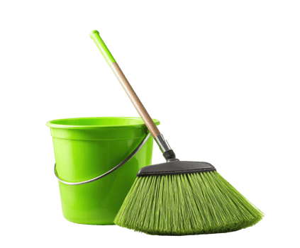 Cleaning tools for home maintenance with a green theme png