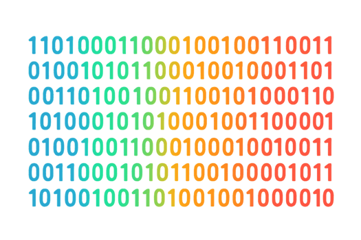 Vibrant Binary Art Design with Colorful Background for Creative Projects png