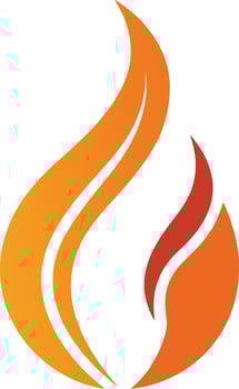 Abstract flame logo graphic on white vector