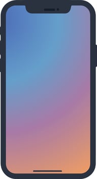 Illustration of a Modern Smartphone with Gradient vector