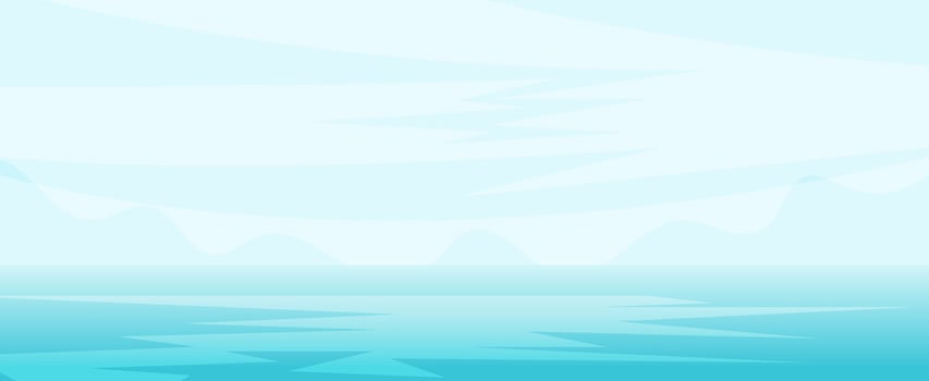 Abstract Arctic Glacial Landscape Ice, Water, Sky, Winter Scene vector