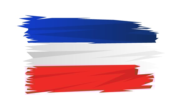 Abstract France Flag Blue, White, Red Tricolor Design vector
