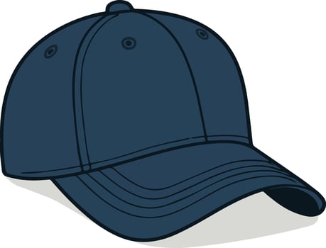 Stylish Blue Baseball Cap Illustration vector