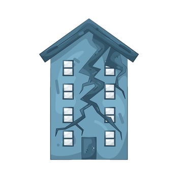 Illustration of a earthquake vector