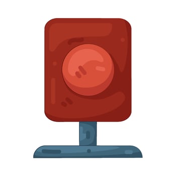 Illustration of Emergency red light vector