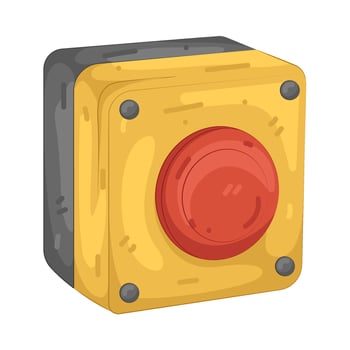 Illustration of a emergency button vector