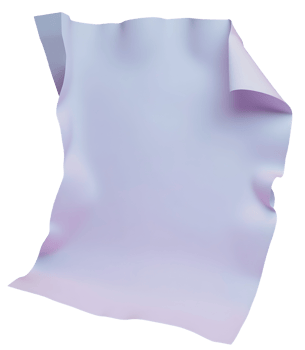 Wrinkled light purple paper with curled corner and soft texture png