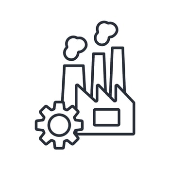 manufacture line icons style vector