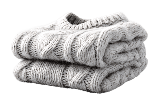 Folded Knitted Sweater Transparent Background Isolated Perfect For Fashion Designing Project png