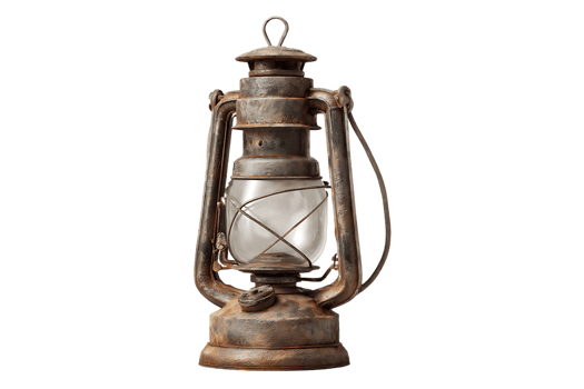 Antique Rusty Metal Lantern with Glass Globe for Indoor Outdoor Decorations Lighting png