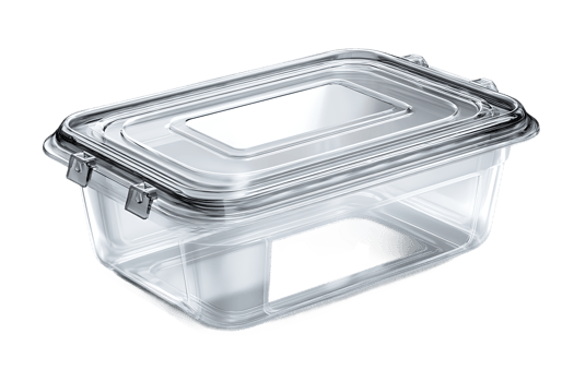 Clear Plastic Food Container with Lid Transparent Isolated Design Food Storage png