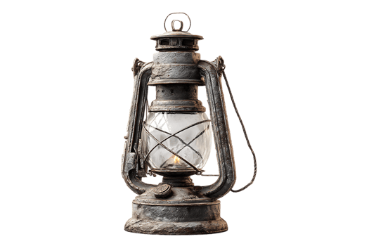 Vintage Rusty Lantern Oil Lamp Image For Christmas Design Transparent Background png