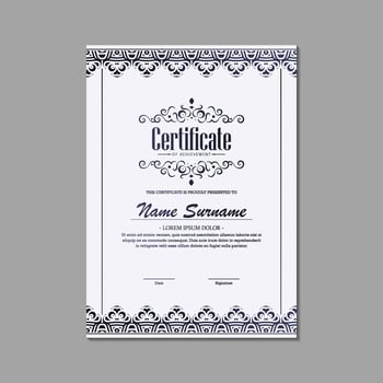 Elegant Ornamental Decorative Certificate Border Design vector