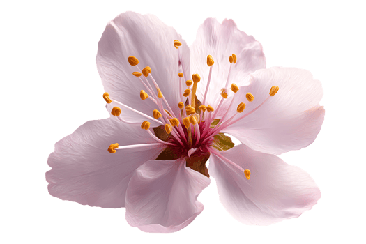 Isolated Pink Almond Flower Bloom Transparent Background in Format for Design png