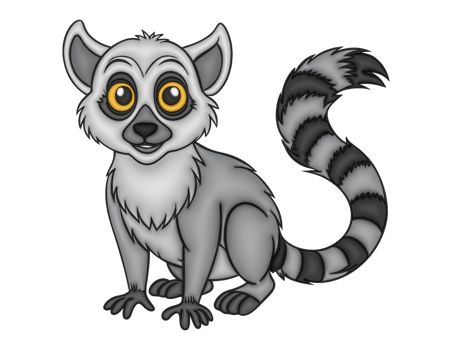 A cartoon lemur png