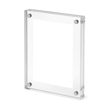 A clear acrylic frame with on a transparent background png
