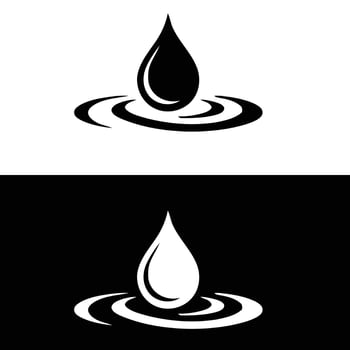 Water drop logo design illustration vector