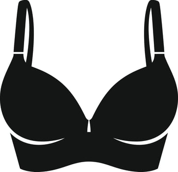 Simple silhouette of a womens bra vector