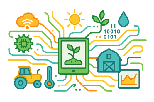 Smart Farm Technology Icons for Modern Agriculture Innovation png