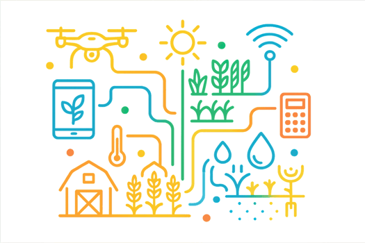 Modern Smart Farm Artistry with Technology and Nature Integration png