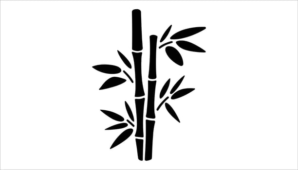 Bamboo Plant Silhouette Illustration vector