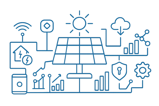 Innovative Design of Smart Solar Technology with Data Visualization png
