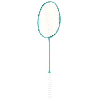 3d render badminton racket with transparent background png