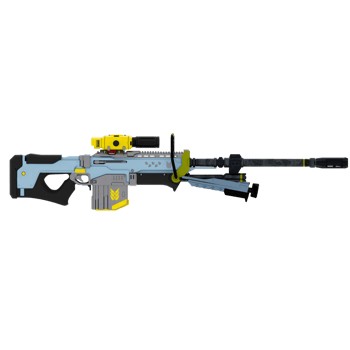 Render futuristic sniper rifle with transparent background png