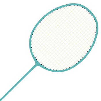 Badminton racket with transparent background png