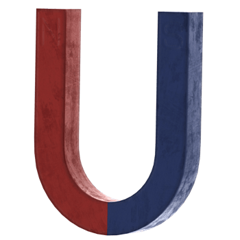 Render horseshoe magnet with transparent background png