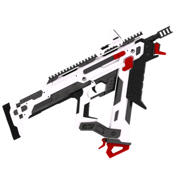 3d render futuristic toy gun weapon with transparent background png