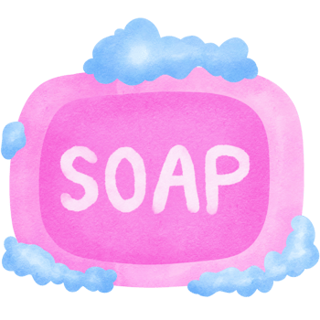 Pink soap transparent background png