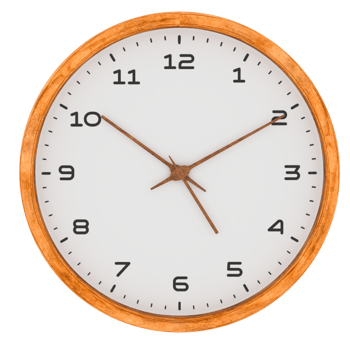 3d render vintage wood wall clock design with transparent background png
