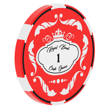 3d render poker chip red white with transparent background png