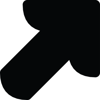Black arrow pointing diagonally upward, perfect for signs, directional indicators, and minimalistic designs. png