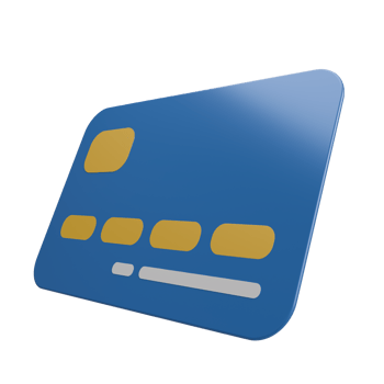 3D Blue Credit Card png