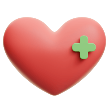 3D Heart beat with Medical Sign png