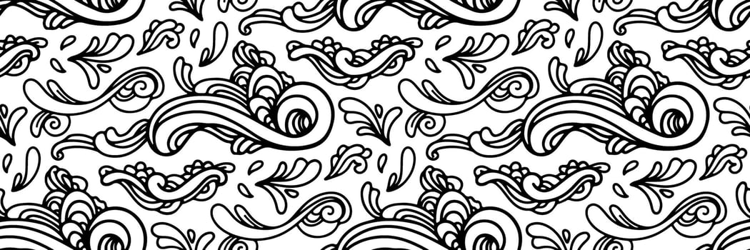 Mexico doodle abstract pattern. Cinco de mayo celebration background. Hand drawn outline illustration. vector