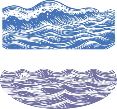 Waves in the ocean vector